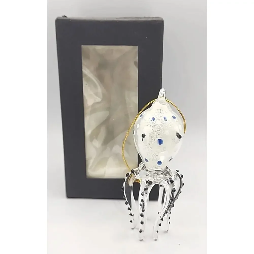 Octopus Glass Glow in‎ the Dark Christmas Ornament U252